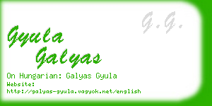 gyula galyas business card